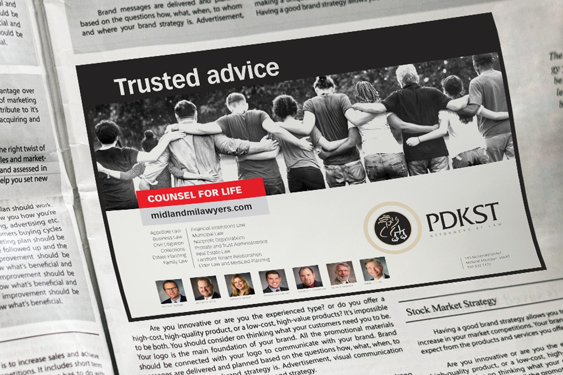 ip midland mi attorney advertising mockup by design direction llc